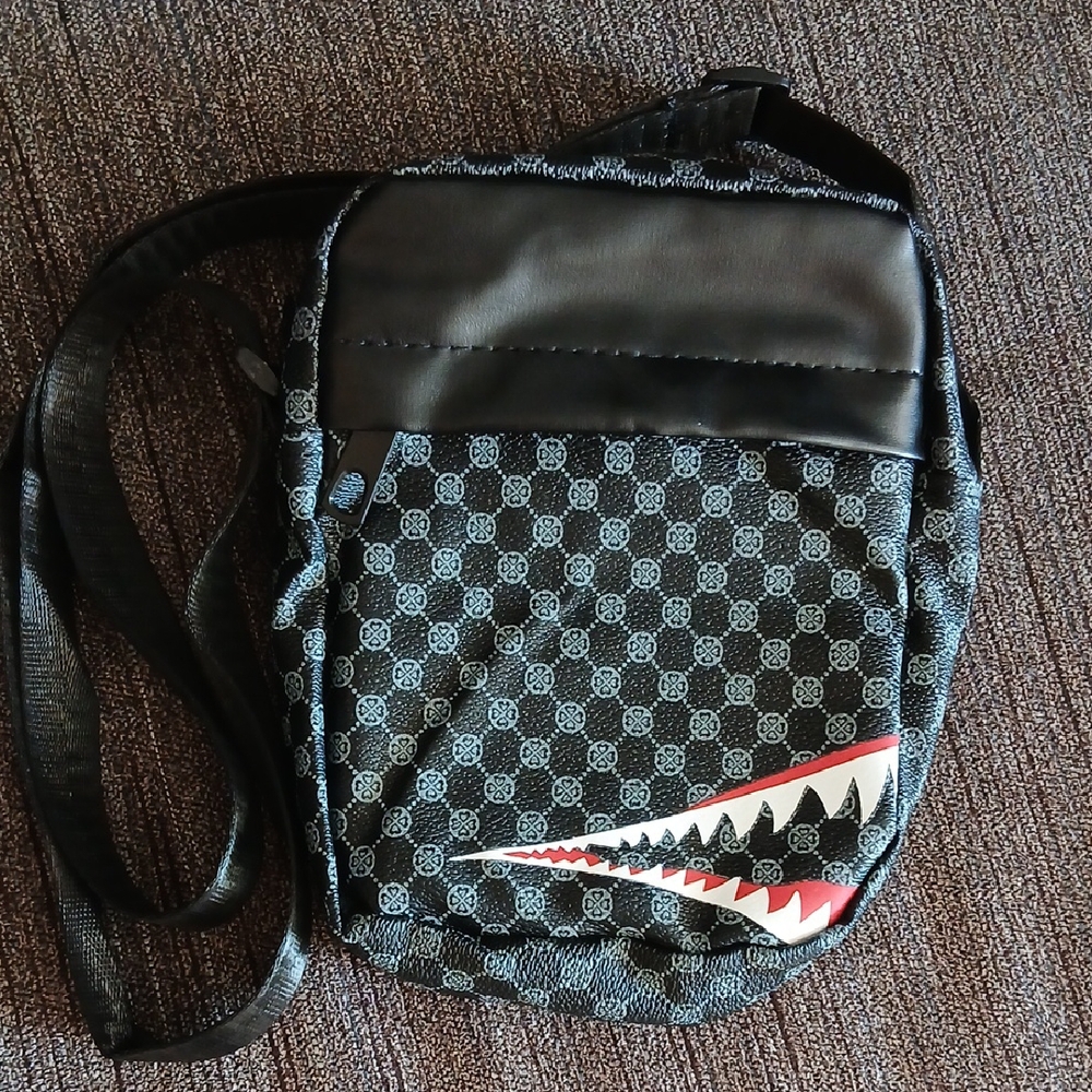 Stylish Black and Gray Mini Crossbody Bag